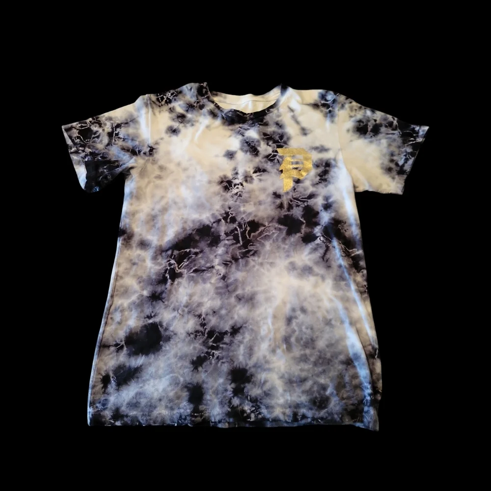 PRIMITIVE Men's Short Sleeve Tie Dye T Shirt Gray/Black Cotton SZ S - Picture 2 of 2